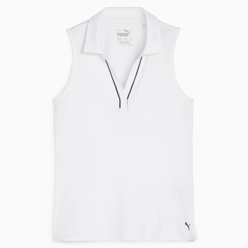 Puma Girls Cloudspun Piped Sleeveless Polo