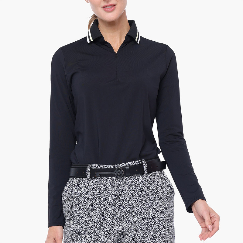 BelynKey Penny Lane Onyx Long Sleeve Polo