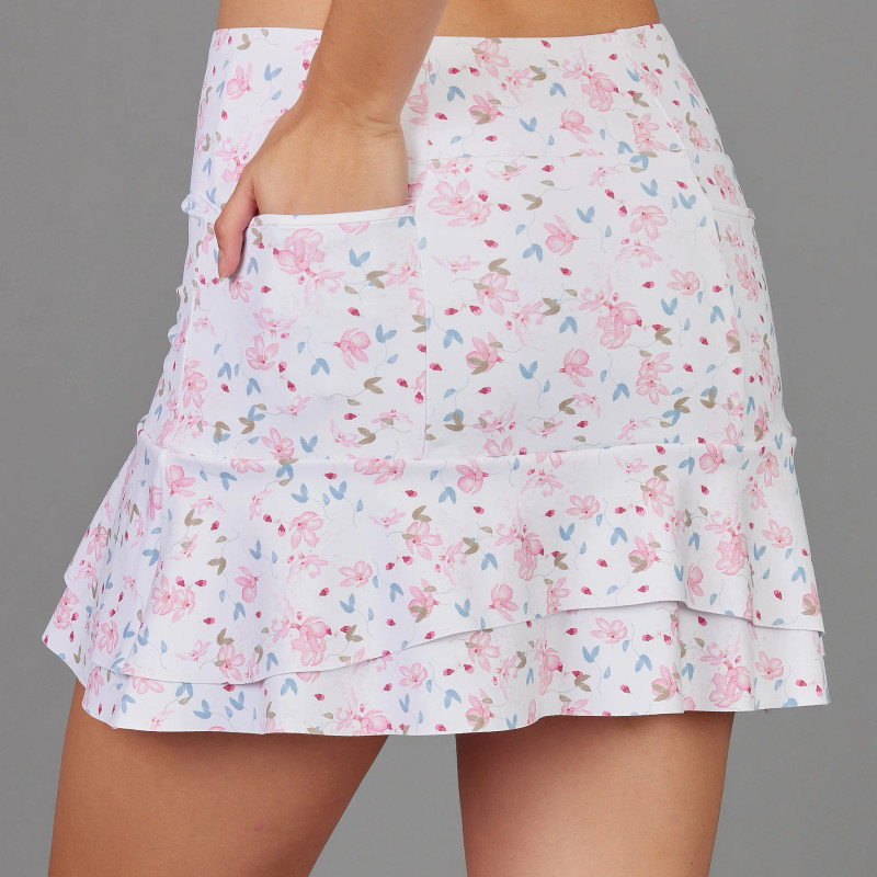 Denise Cronwall Leisurely Tiered Skort - Floral
