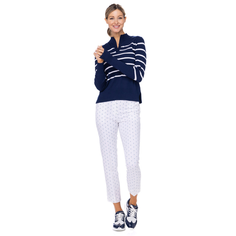 BelynKey Ink/White Stripe Ella Sweater