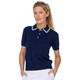 BelynKey Niecie Ink/Lavender Short Sleeve Polo Sweater