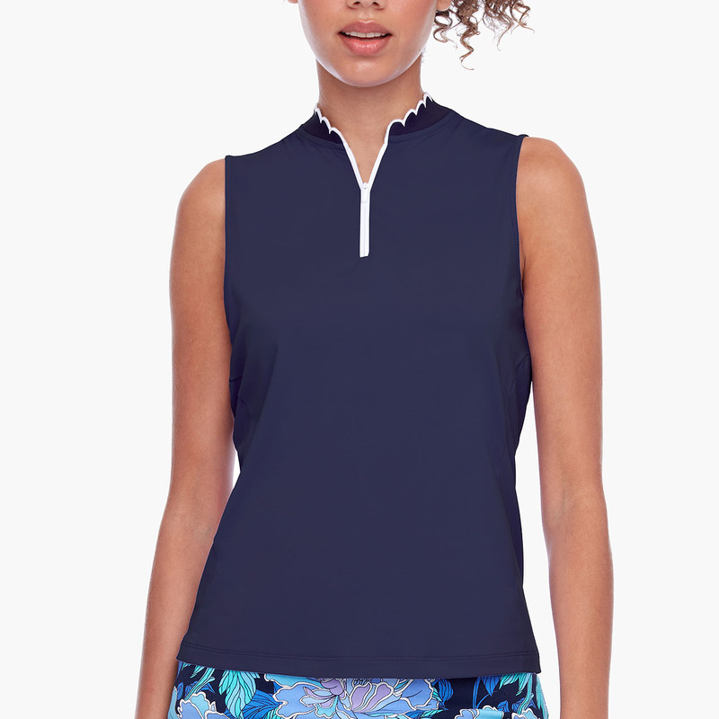 Swing Control Velocity Sleeveless Scallop Mock [S25]