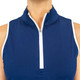 BelynKey Navy Cutaway Sleeveless Mock