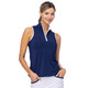 BelynKey Navy Cutaway Sleeveless Mock