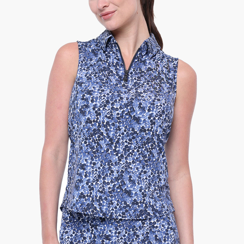 BelynKey Berry Navy BK Sleeveless Polo