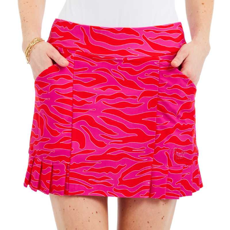 TzuTzu Huntress Kenley 16" Knife Pleat Golf Skort