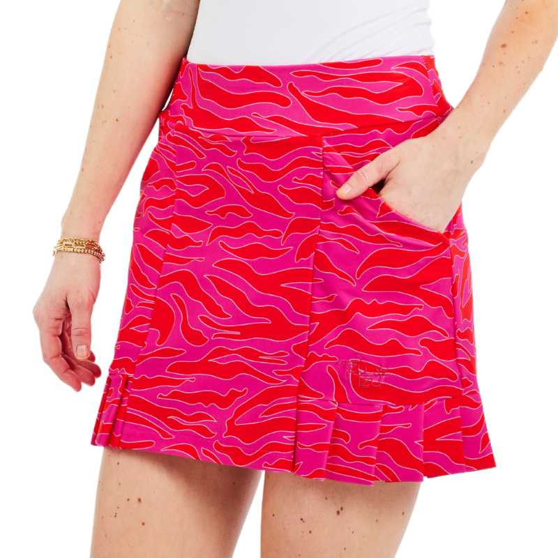 TzuTzu Huntress Kenley 16" Knife Pleat Golf Skort