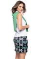Golftini Stretch Tech Whirlwind Navy/Kelly Green Skort