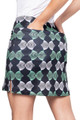 Golftini Stretch Tech Whirlwind Navy/Kelly Green Skort