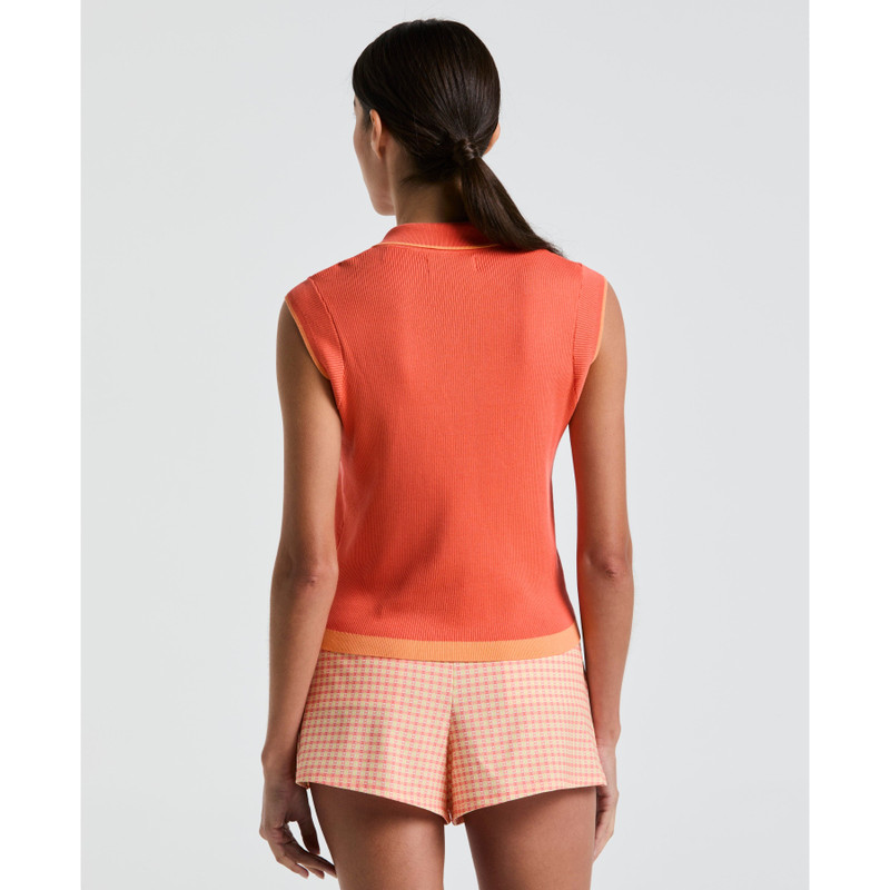 Original Penguin Coral Quartz Sleeveless Sweater Polo