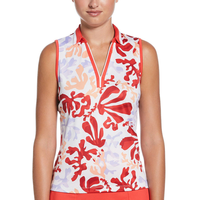 Callaway Summer Abstract Floral Golf Polo