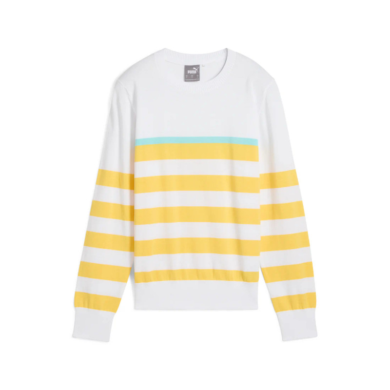 Puma Resort Sunny Yellow Stripe Sweater