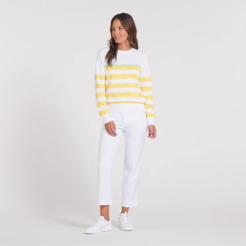 Puma Resort Sunny Yellow Stripe Sweater