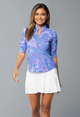 IBKUL Rebecca Ruched Half Sleeve Mock