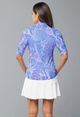 IBKUL Rebecca Ruched Half Sleeve Mock