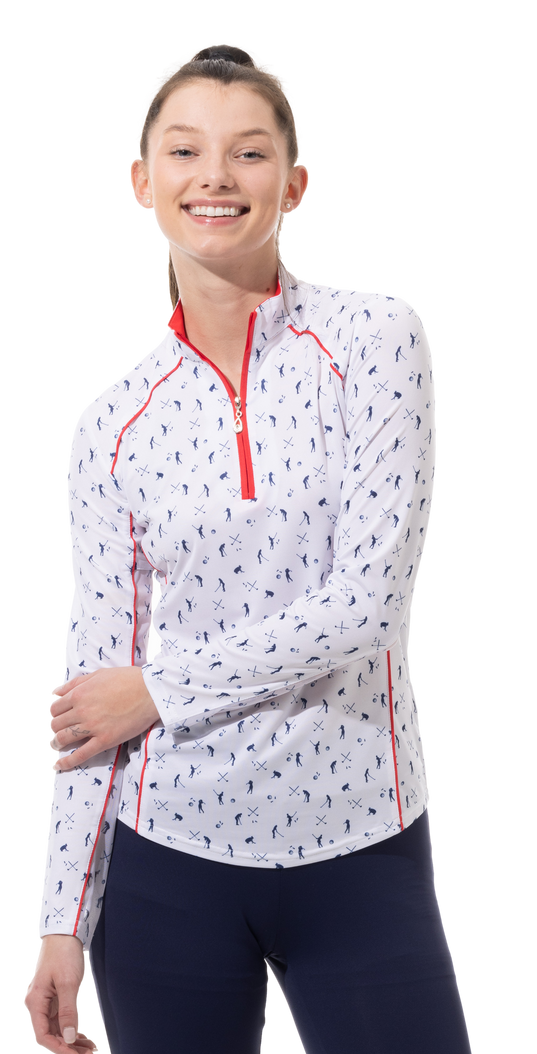 SanSoleil SunGlow Putt Above Long Sleeve Mock