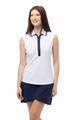 SanSoleil SolairCool Tipped Solid Sleeveless Polo