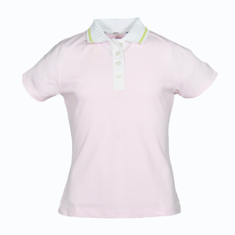 GARB Girls Gia Pink Short Sleeve Polo