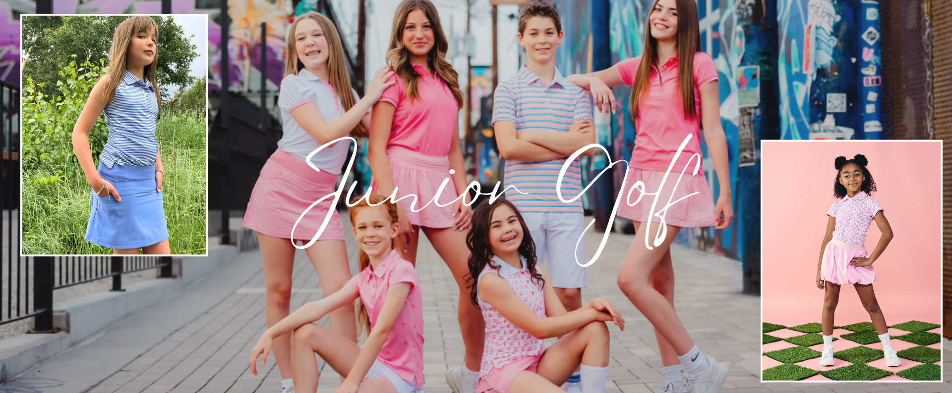 Junior golf apparel: GARB, Puma, Adidas